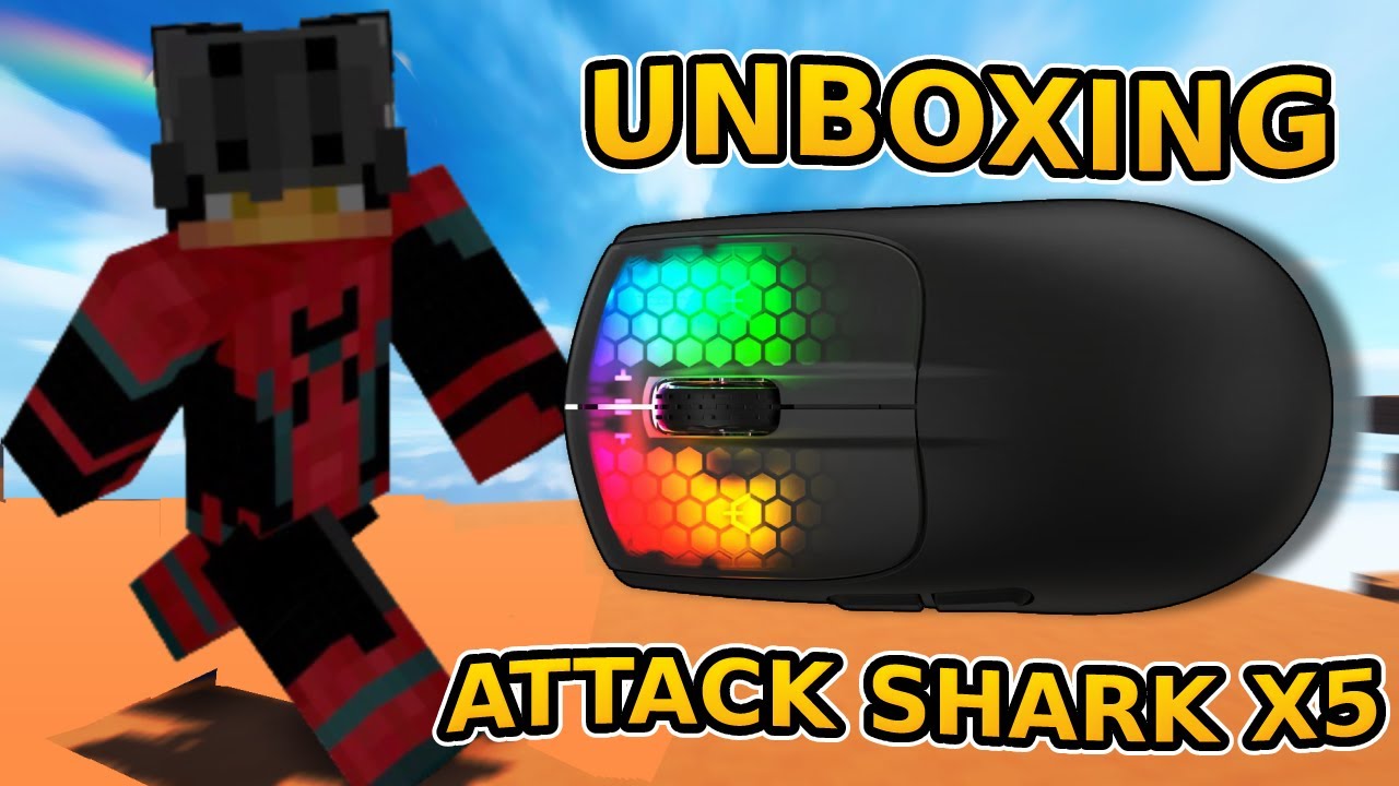 UNBOXING do MEU NOVO MOUSE! (Attack Shark X5 + Drag Click)