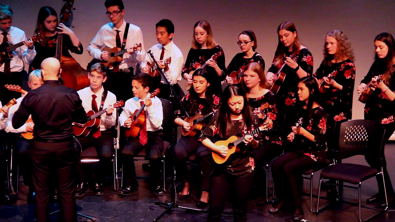 Langley Ukulele Ensemble - Vivaldi 'Winter' from the 'Four Seasons' solo by Ashia Jeon #langleyukes