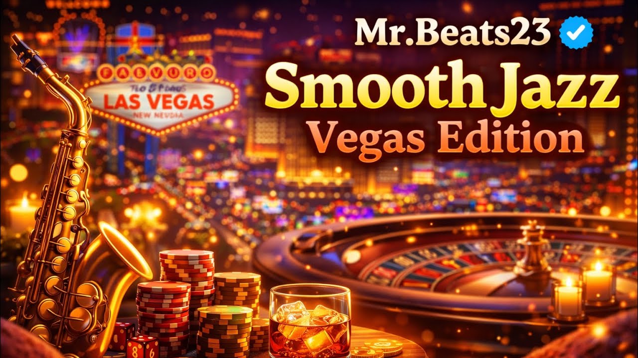 Smooth Jazz Vegas Fireplace 🔥 Luxury Lounge Jazz for Relax, Focus & Night Vibes | Mr.Beats23