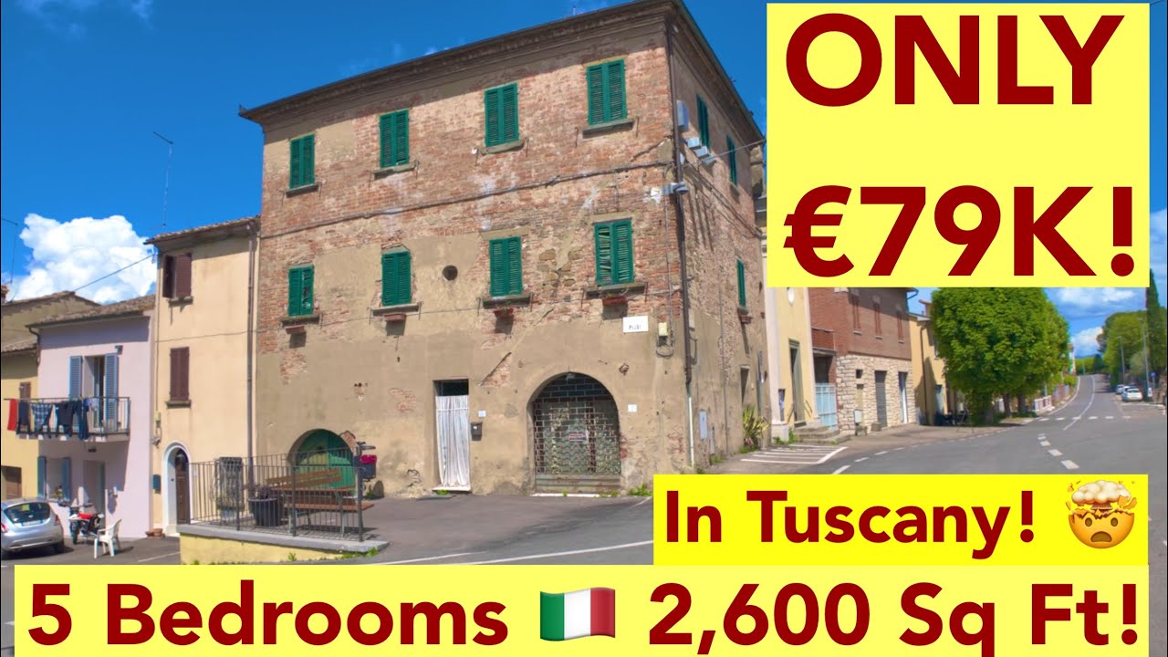 🇮🇹 Huge 5-Bedroom Tuscan Home for €79K! 🏰 Property Tour + Regional Shopping Tour in Sinalunga!