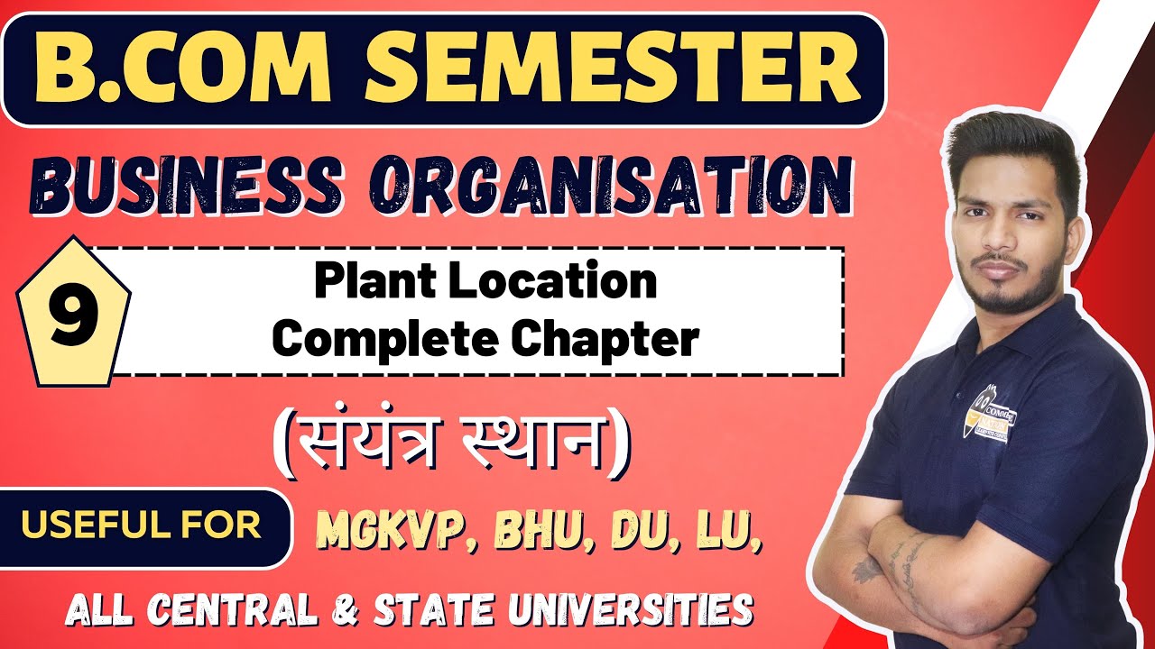 Plant Location with Weber Theory of Location | Business Organisation B.com 1st Semester
