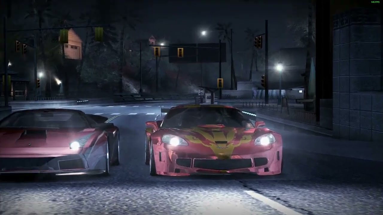 NFS Carbon - Corvette Z06 vs Kenji, Angie and Wolf (bosses rematch)