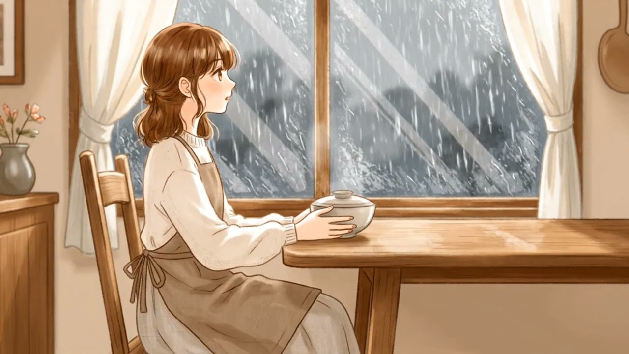 “Cooking Slowly on a Rainy Afternoon 🌧️ | Ghibli-Inspired Cozy ASMR”