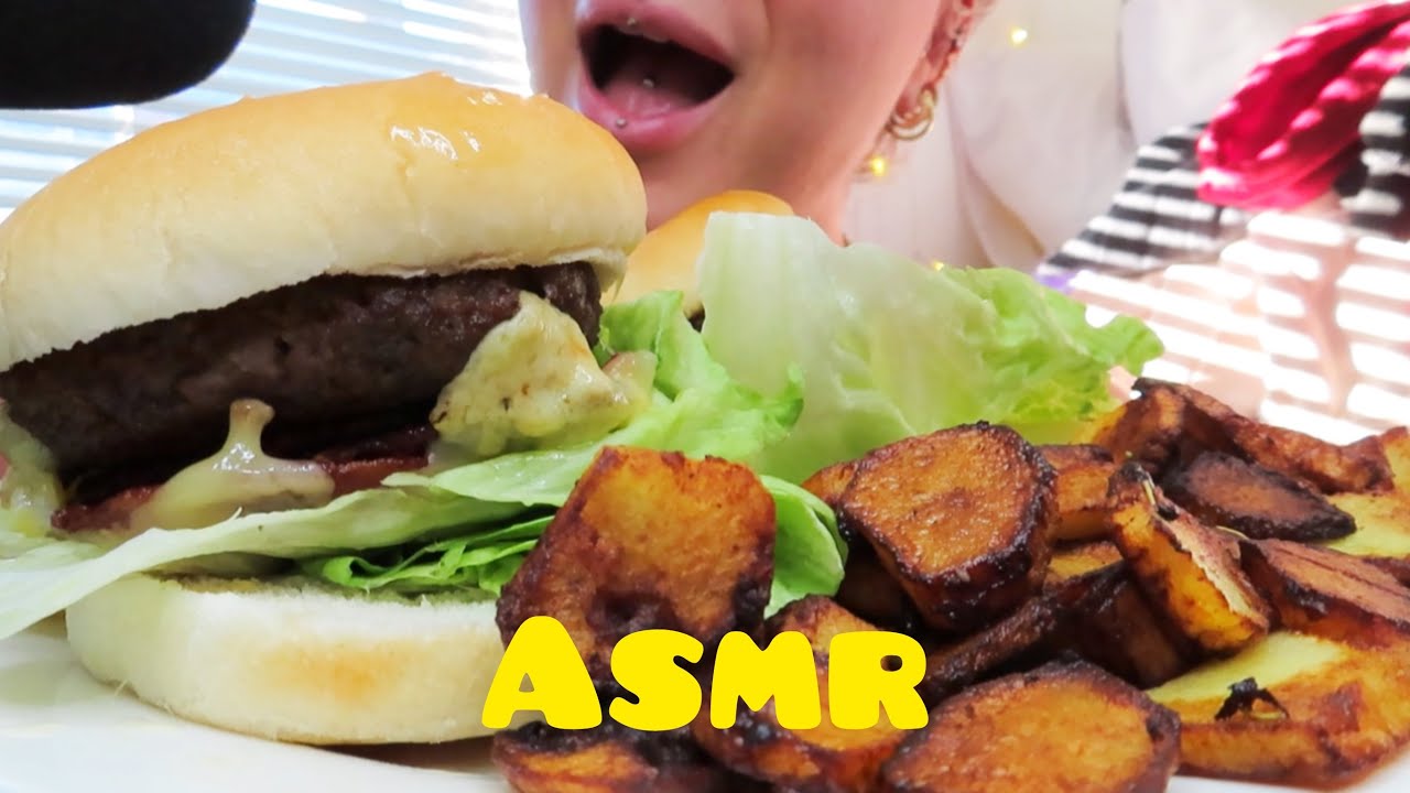ASMR Cheeseburger and Chips *homemade* 🍔🤤