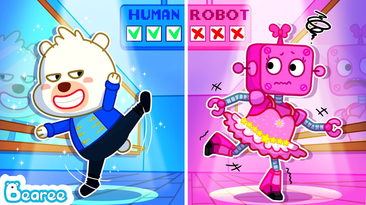 Pink vs Blue in Ballet Challenge | Knowledge at School Is the Most Important | Bearee Bear Cartoon