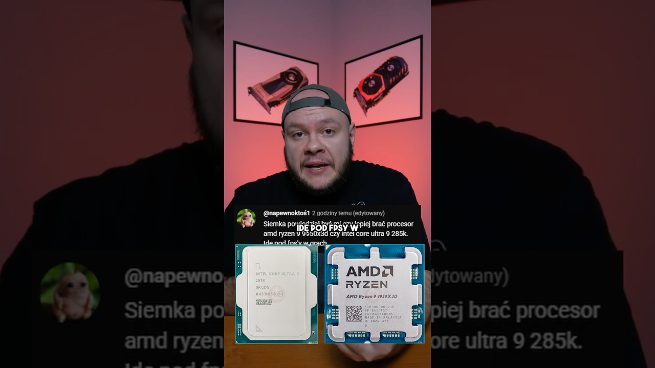 Intel Ultra 9 285K vs Ryzen 9 9950X3D &mdash; co da więcej FPS? 🎮🔥
