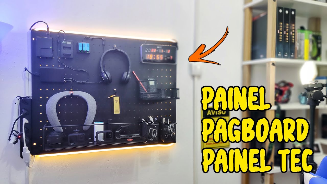 COMO FAZER UM PAINEL PEGBOARD PASSO A PASSO ? PAINEL TEC (ESTAÇÃO DE CARREGAMENTO) DIY
