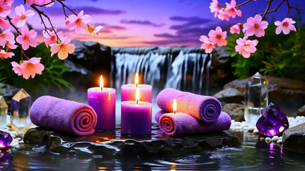 Soothing Relaxation Music + Bamboo Water Sounds 🍃 Deep Healing Sleep Music, Calm Your Mind, Study
