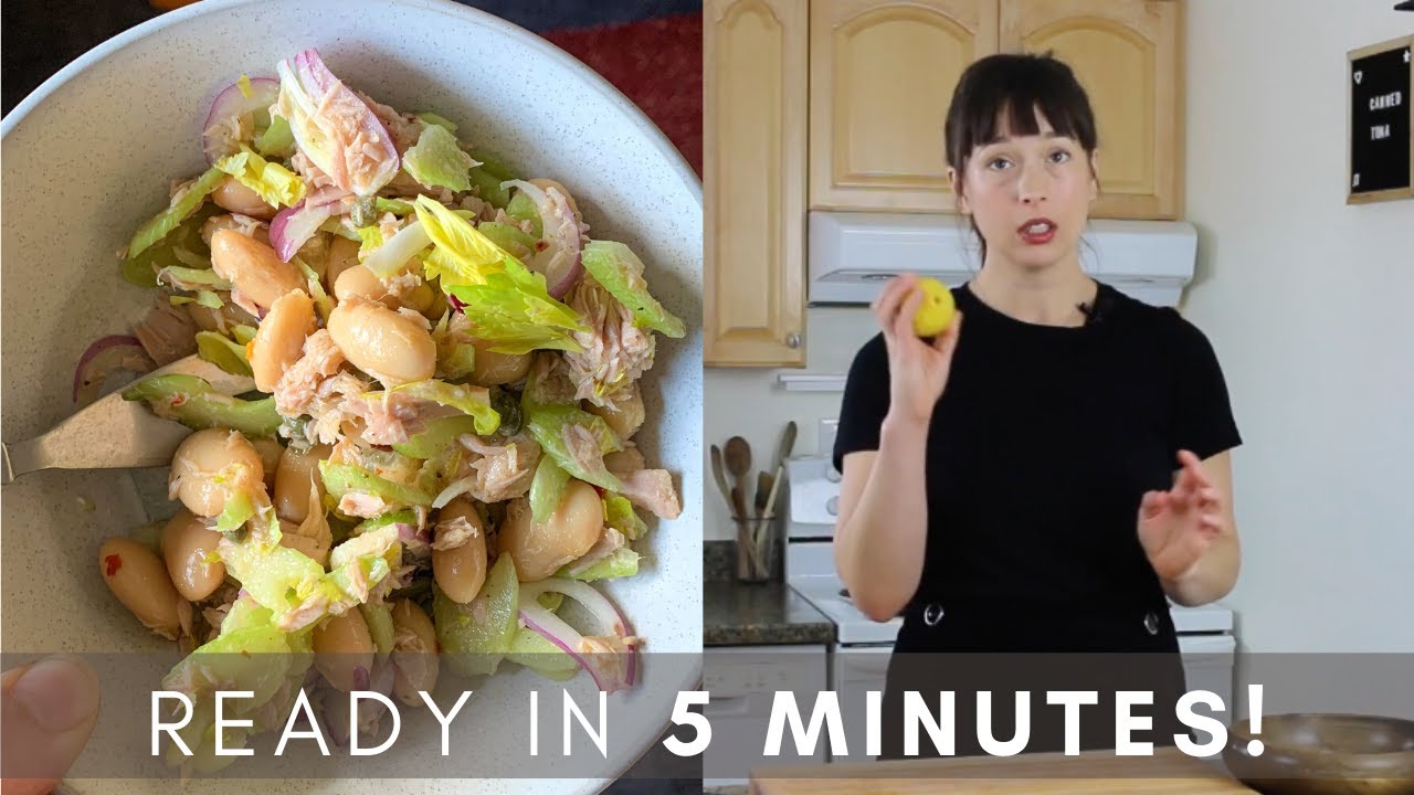 Tuna And White Bean Salad | 5 Minute Recipe, Packed with Protein