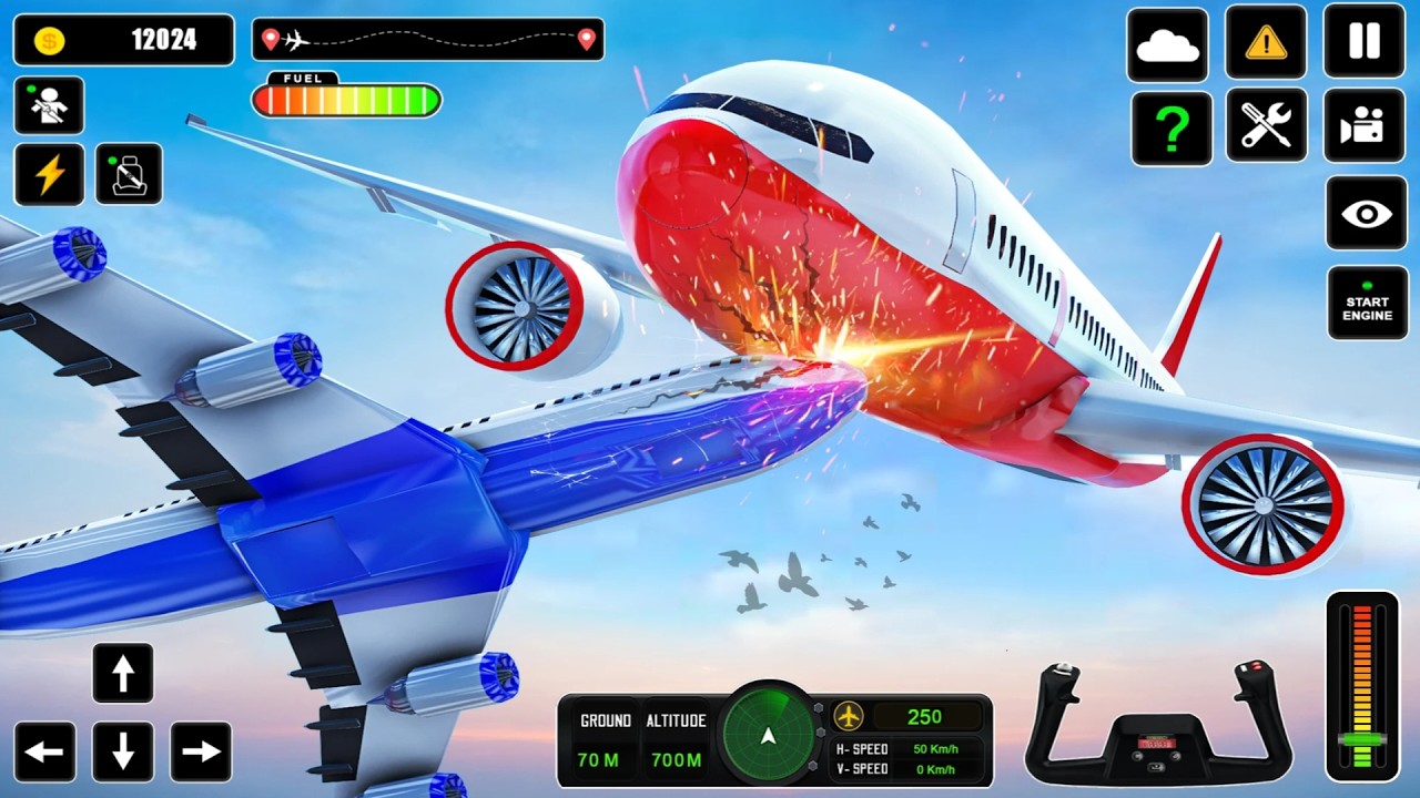 New City Pilot Airplane Simulator Game - Plane Beoing Emergency Landing - Android Gameplay
