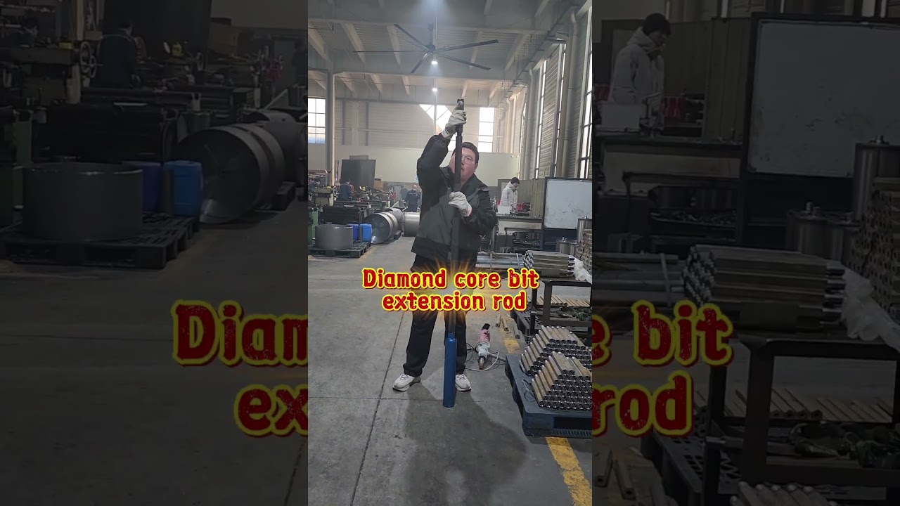 Diamond core drill bit extension rod hexagonal