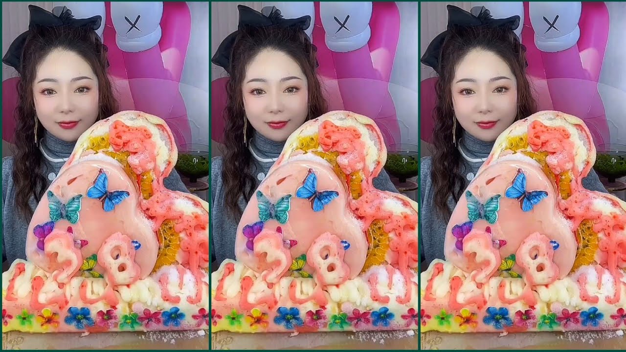 ASMR foam ice eating