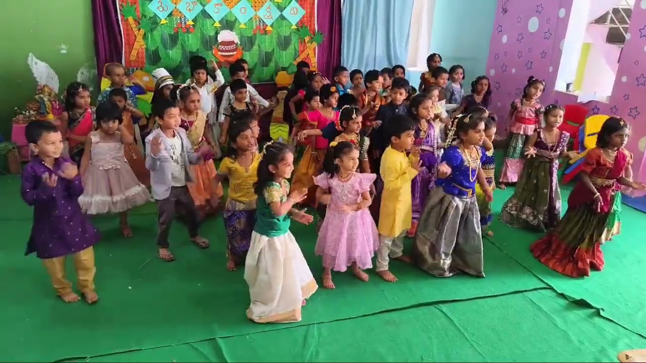 Attitude pongal dance performance by kids.#sankrathi sambaralu @sekhar's learn and play school.