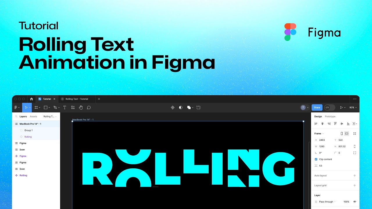 Анимация движущегося текста в Figma | Пошаговое руководство по созданию прототипа