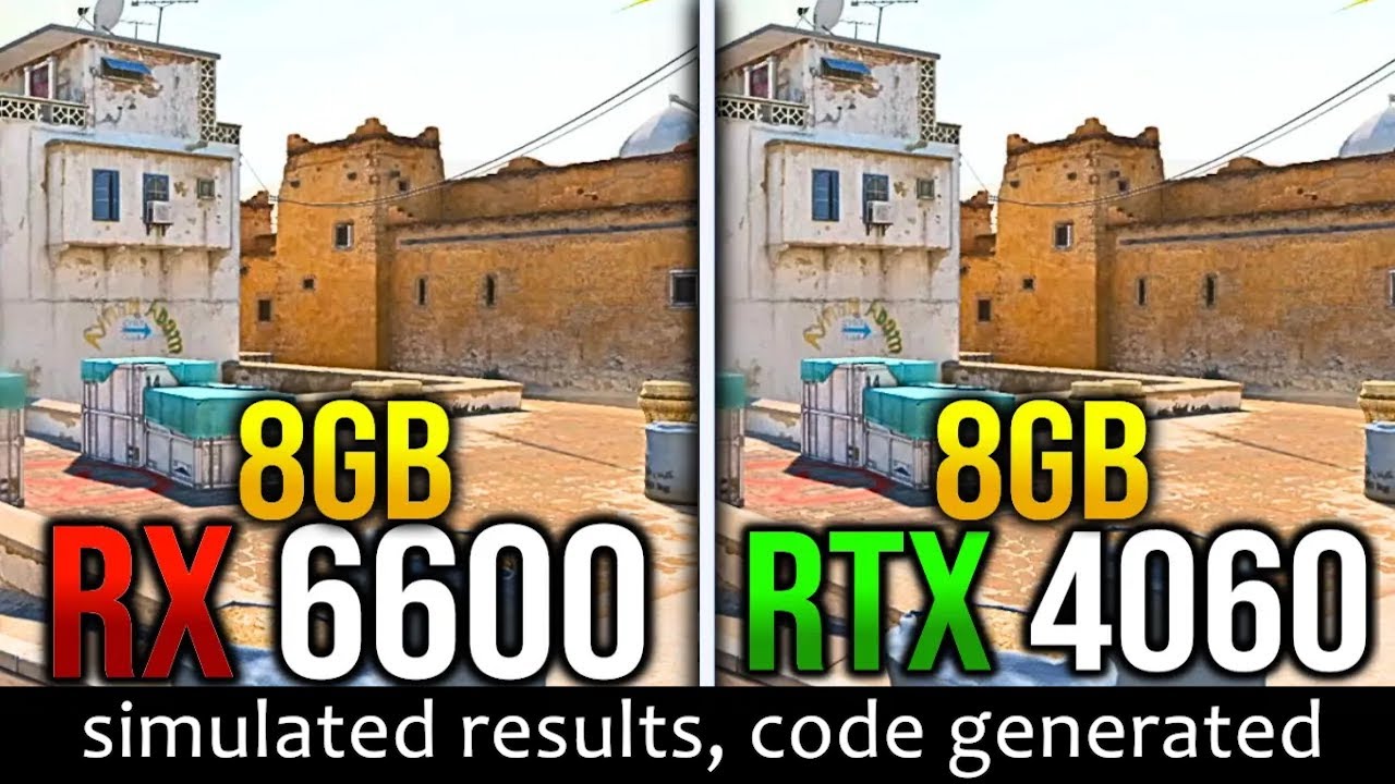 RTX 4060 vs RX 6600 8GB CS2 FPS Performance Test (simulated results)