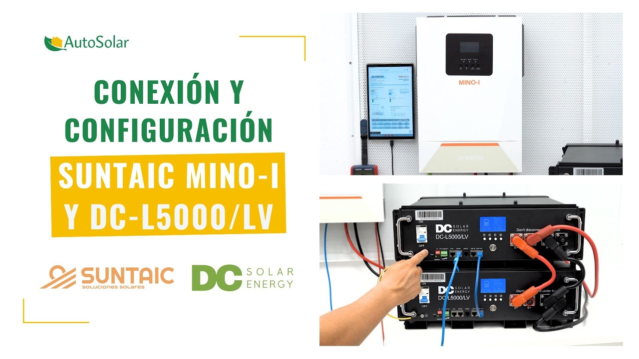 Inversor Suntaic MINO-I con Baterías Litio DC-5000LV | ⚙ Conexiones y Configuración 🛠