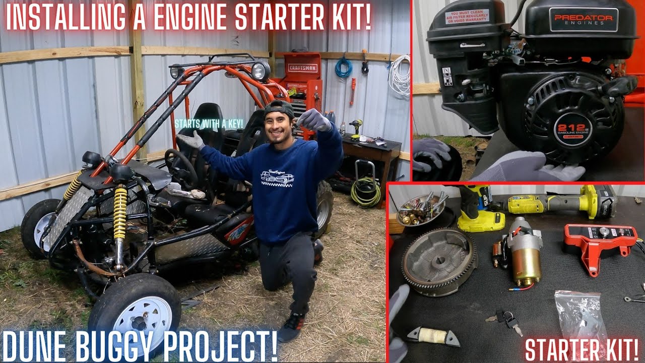 Installing a STARTER KIT on a PREDATOR 212cc ENGINE! (Starts with a key now!) Dune buggy project pt3