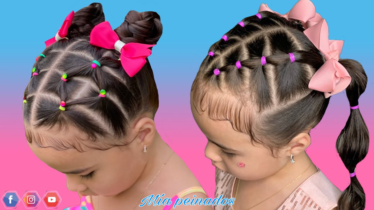 2 PEINADOS FÁCILES BONITOS Y SENCILLOS PARA NIÑAS IDEALES PARA LA ESCUELA