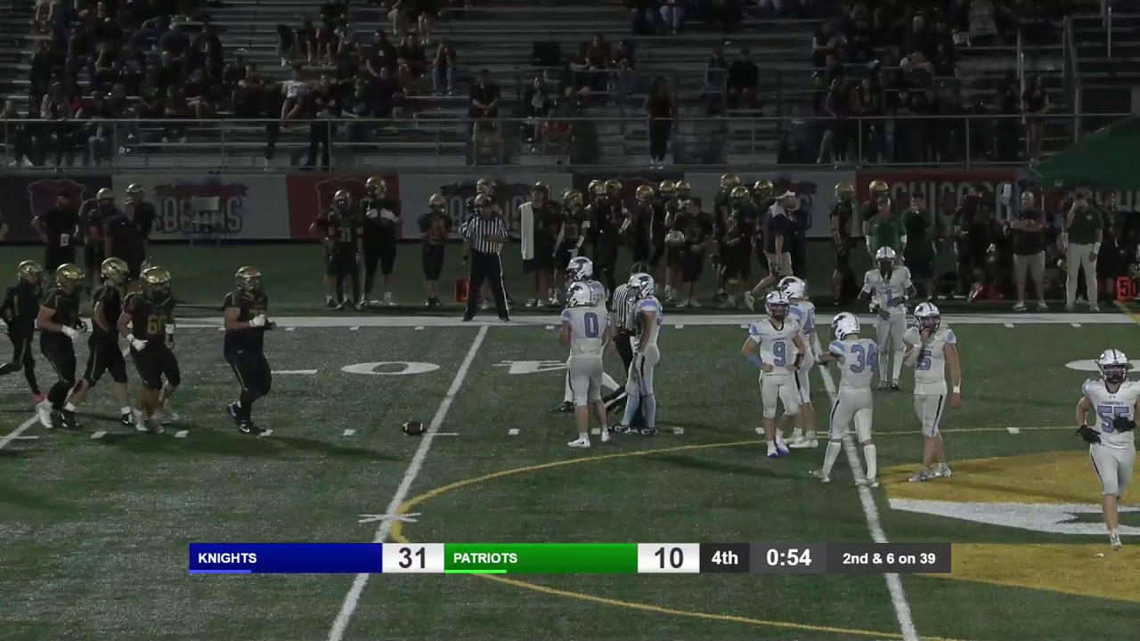 Varsity Football - Stevenson Patriots vs. Prospect High School