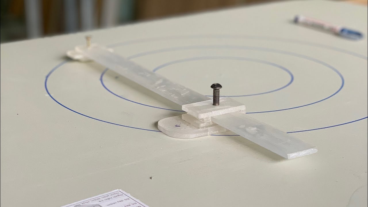 Perfect circle drawing tool made from acrylic scraps