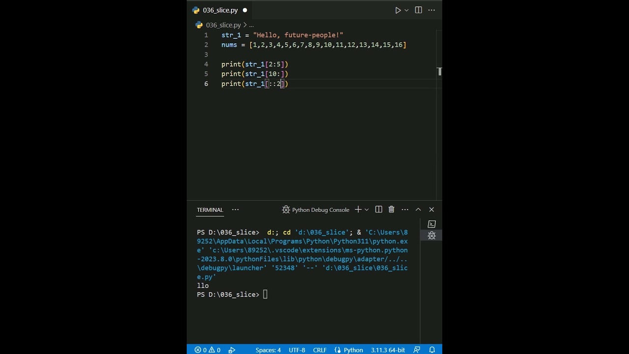 Для чего нужны срезы #python #programming