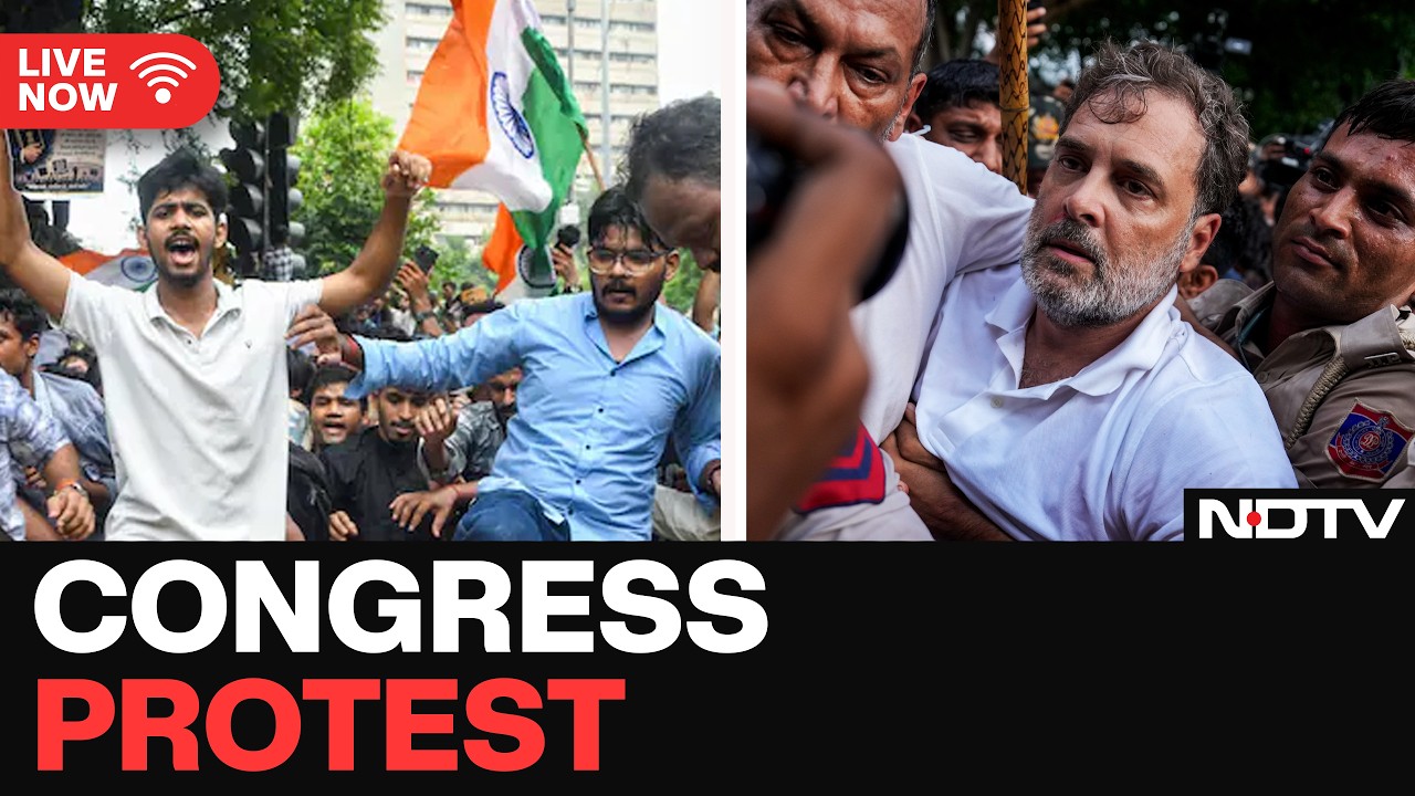 Congress Protest LIVE | CJP Protests | Rahul Gandhi | NEET Protests | Parliament Monsoon Session