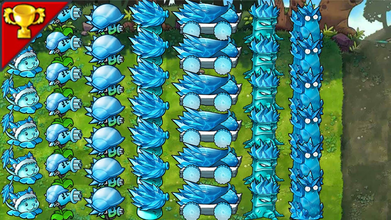 Snow family plants VS 999Zombies-------Plants vs Zombies