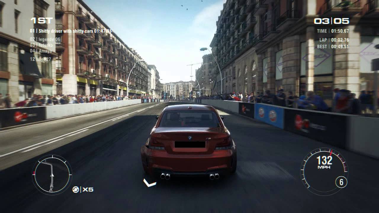 GRID 2 PC Multiplayer Race Gameplay: Tier 1 Upgraded BMW 1 Series M Coupe in Barcelona, High Street