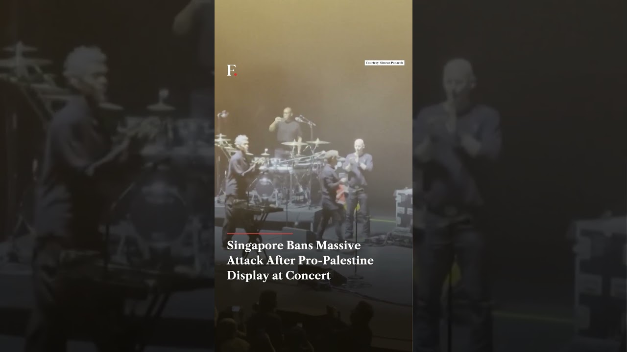 Massive Attack Banned From Singapore After 'Free Palestine' Show Statement | Firstpost News
