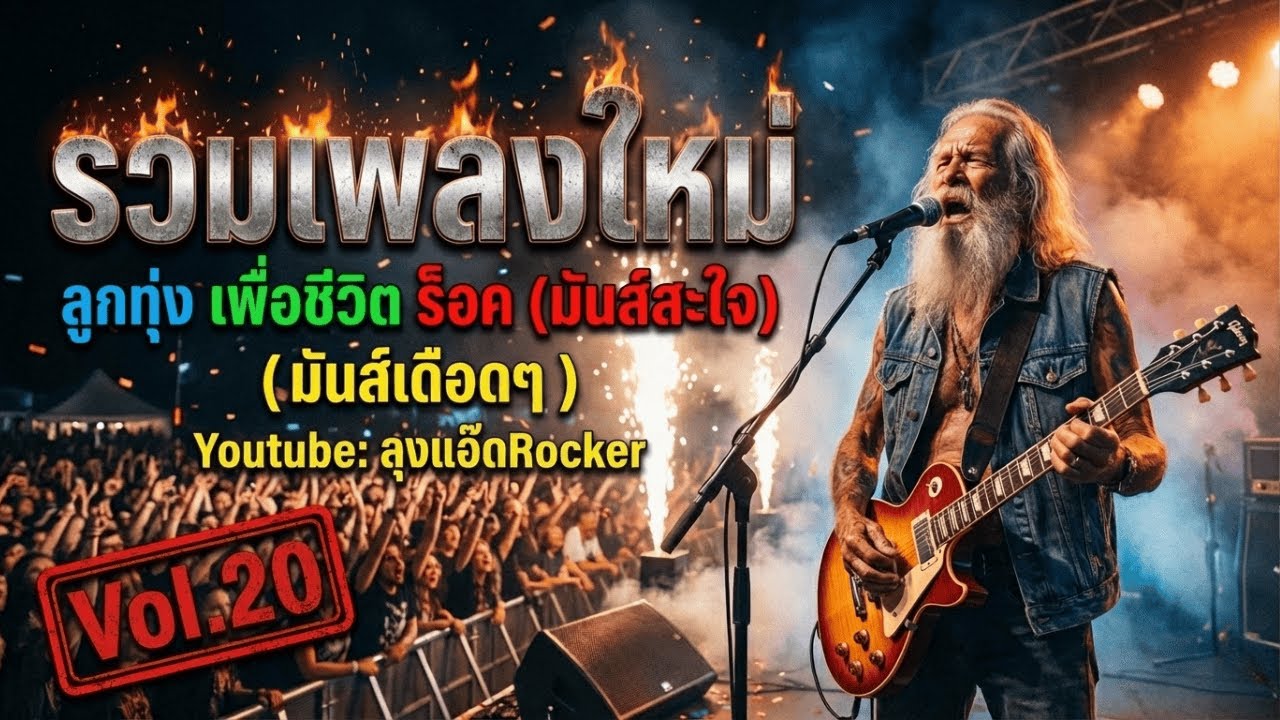รวมเพลงเพื่อชีวิต สู้ชีวิต Vol.20 | ลุงแอ๊ดRocker สู้ชีวิต กำลังใจ #ลูกทุ่งร็อค #เพื่อชีวิต #ร็อค