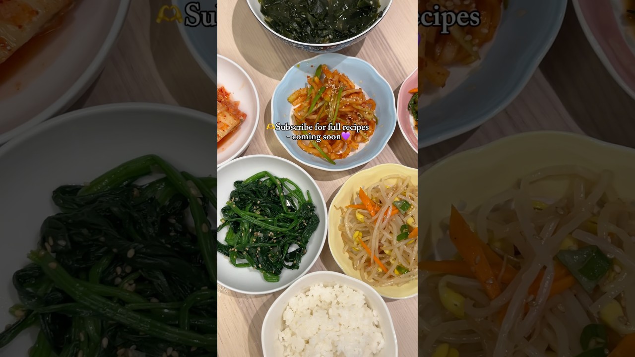 Just a Korean wife making 3 side dishes (banchan) in 15min 👌 #shorts #banchan #cooking #asmr