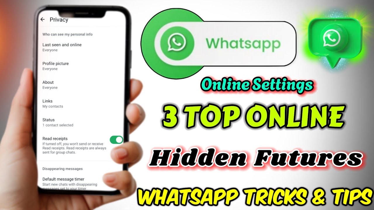 WhatsApp Online Ki 3 Top Settings | Online hote huye offline dikhe | WhatsApp Hidden Tricks 2025 |