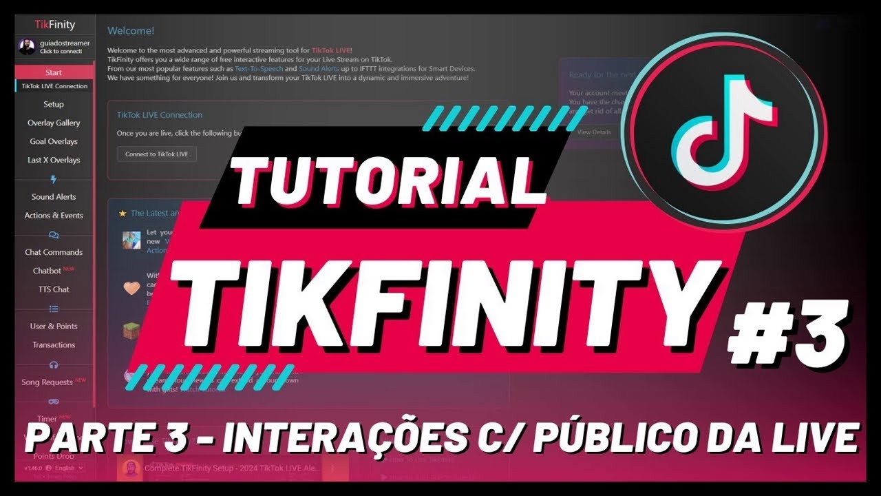 Tikfinity Como usar - PARTE 3 - Interagindo com os espectadores da Live (Ações e Eventos)