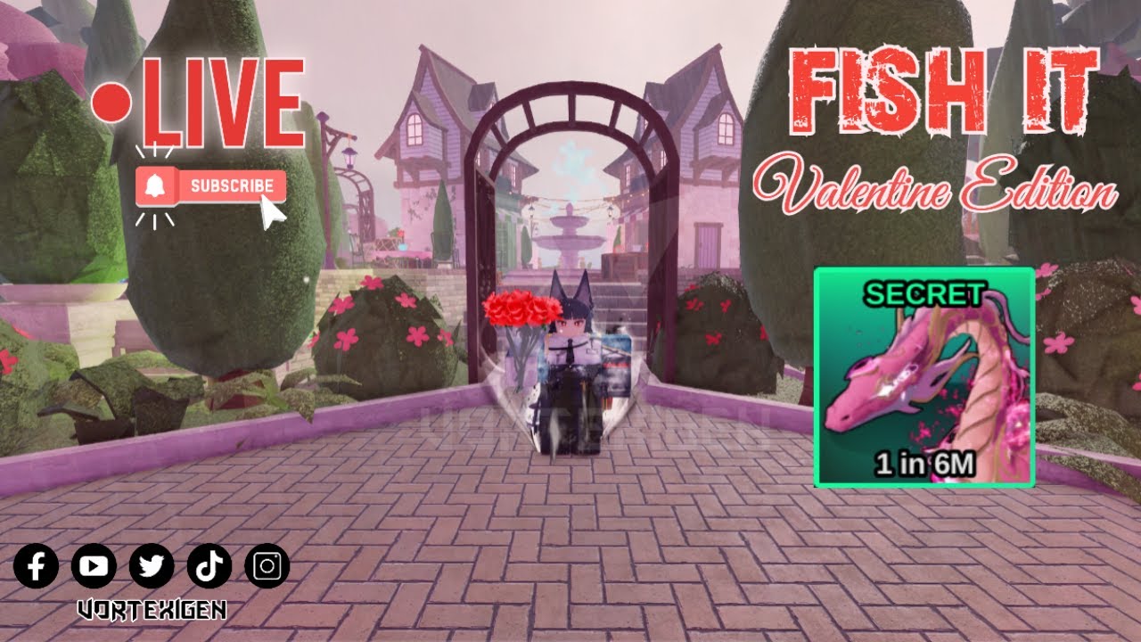 🔴Live Fish it event valentine day 5 #fishit #robloxfishit #roblox