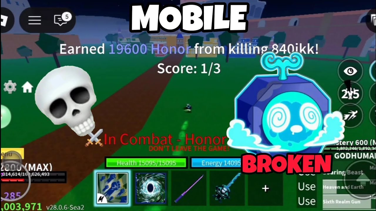 PORTAL is too Broken..😭 | Mobile Bounty hunting | Blox Fruits ( Roblox )