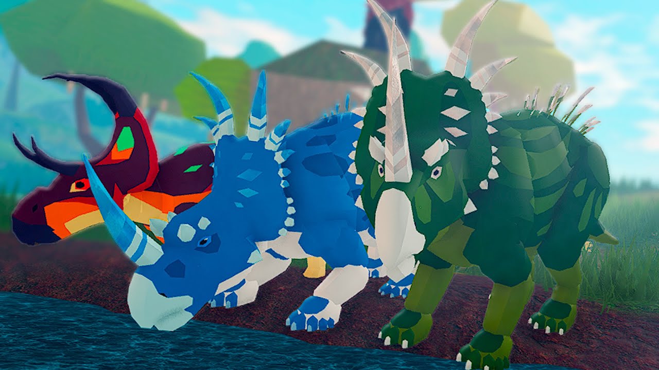 NOVO STYRACOSAURUS, Manada LUTANDO com CARNÍVOROS! - Prehistoria ROBLOX (PT-BR)