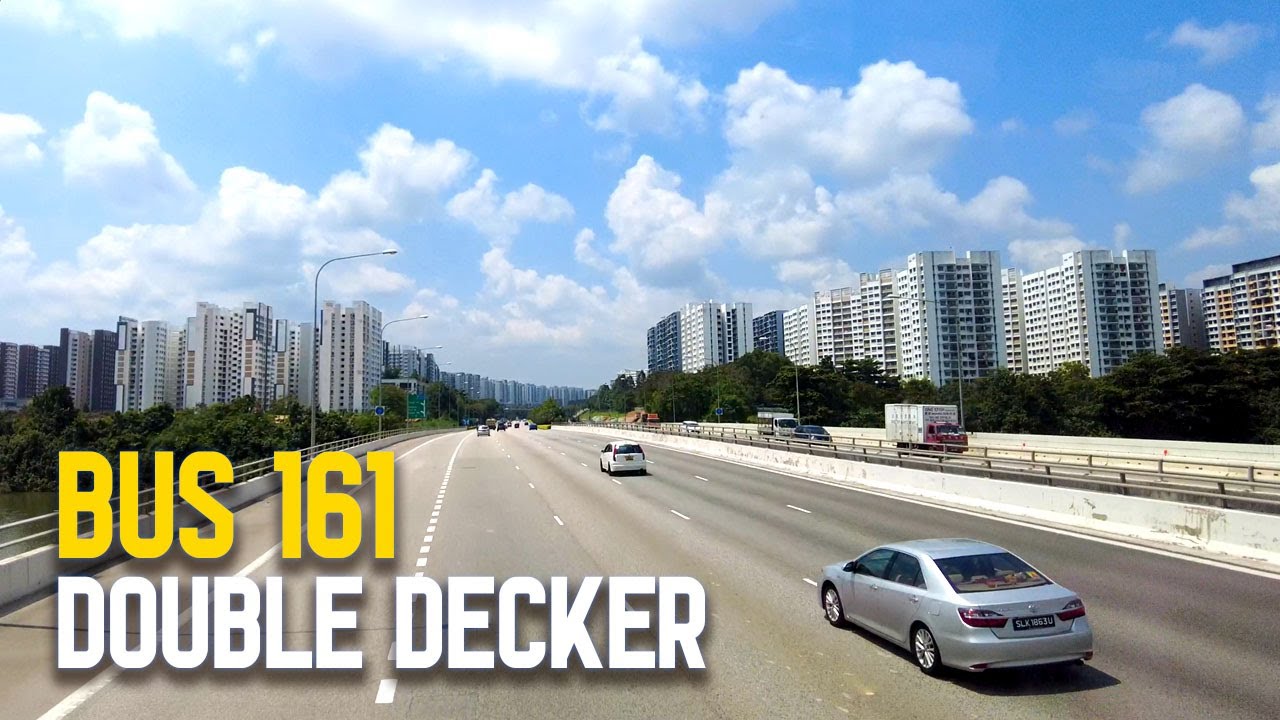 Riding Double Decker Bus 161 from Woodlands Interchange to SLE (CTE, TPE) and Hougang Avenue 8