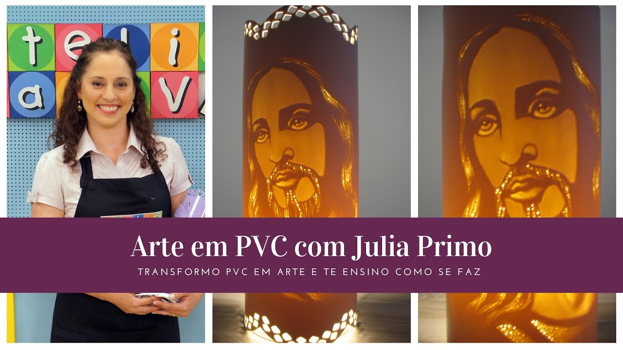 Como fazer a Luminária de PVC Face de Cristo