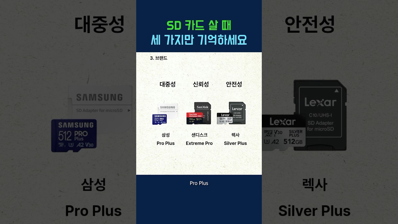 SD 카드 뭐 사지?