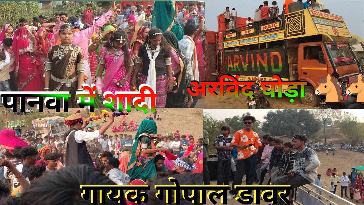 पानवा में शादी।। अरविंद घोड़ा 🐴।। गायक गोपाल डावर रमेश सोलंकी।।#aadiwasi #shadi #video #girls #2026 