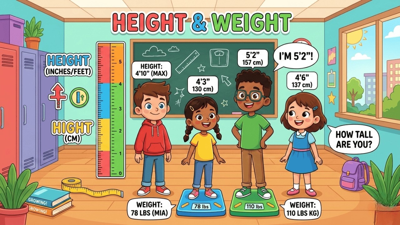 ALTURA Y PESO   -  HEIGHT AND WEIGHT