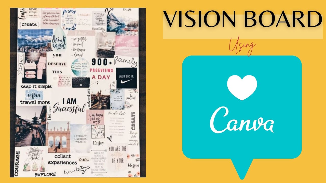 How To Make A Vision Board Using CANVA | Step By Step