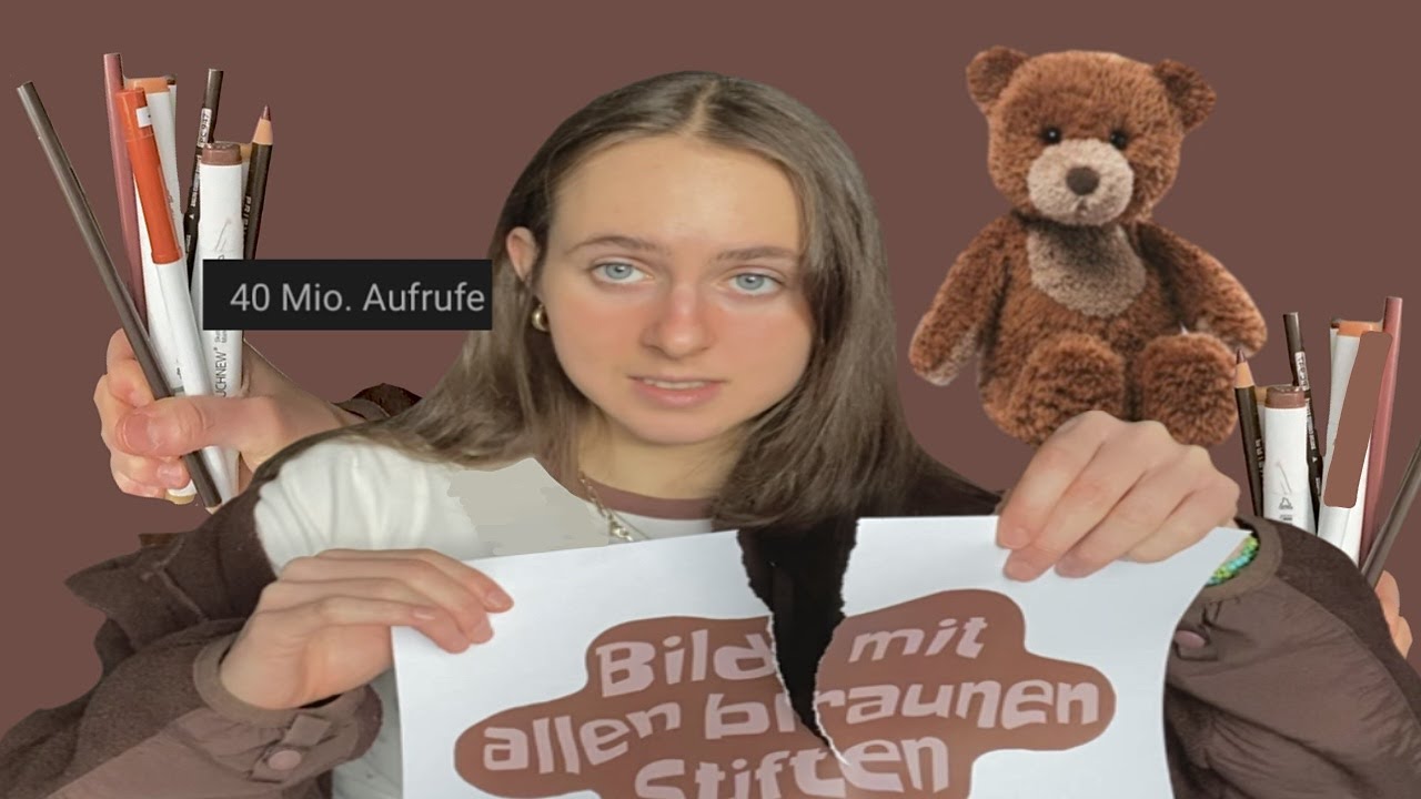 ALLE BRAUNEN STIFTE FÜR EINE ZEICHNUNG BENUTZEN