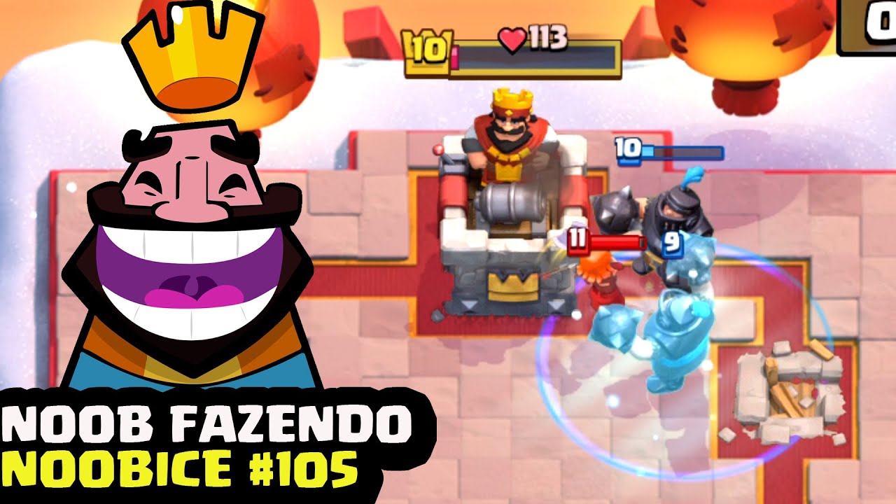 EU VOLTEI! NOOB FAZENDO NOOBICE #105 - MOMENTOS ENGRAÇADOS NO CLASH ROYALE