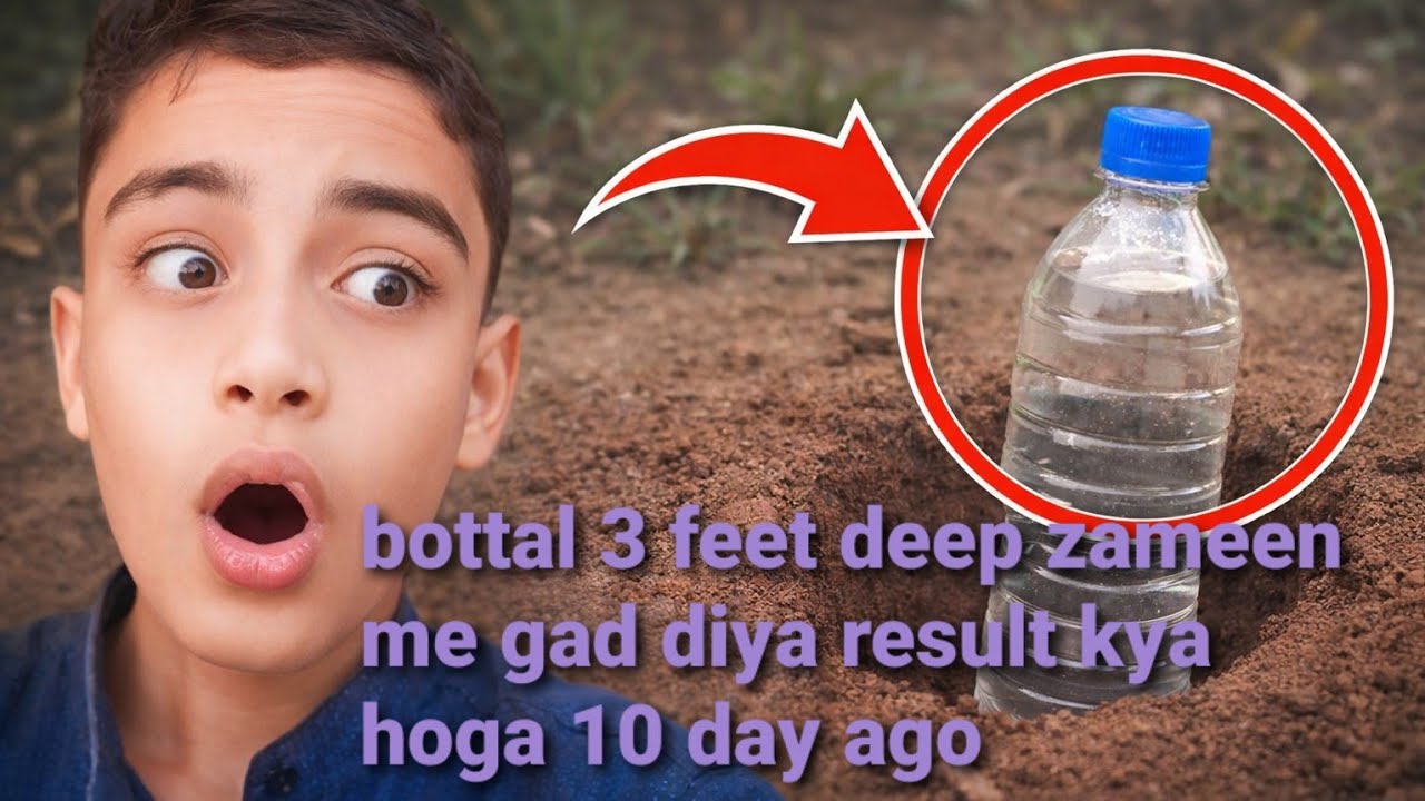 3 Feet Zameen Ke Andar Bottle Gad Di 😱 | Dekho Kya Hua! 10 day baad result @AMT-90  😱😱 #video 
