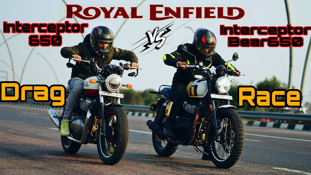 Interceptor bear650 vs interceptor 650 drag race 🔥 /ye umeed nhi thi 😱#royalenfield #650cc
