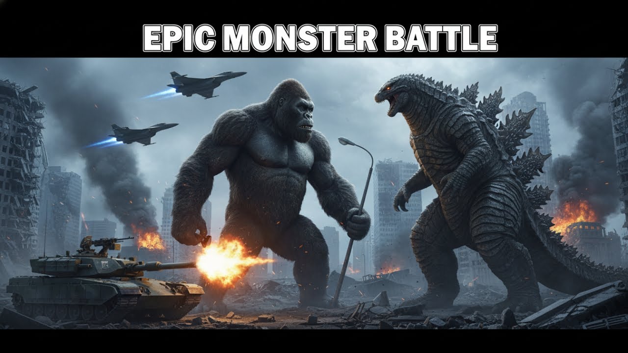 THE TITAN WAR: Military vs King Kong vs Giant Monster | Cinematic Documentary 4K Years Ago