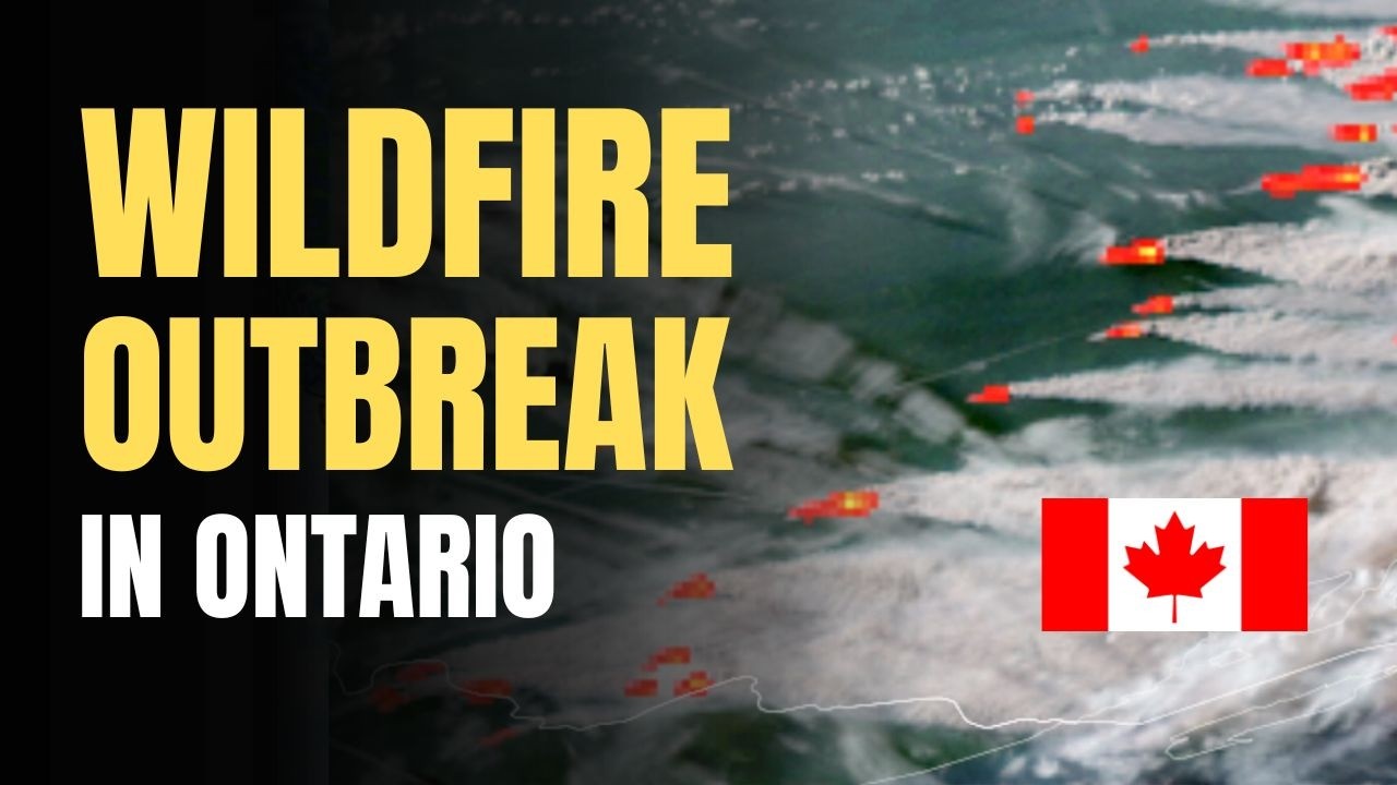 WILDFIRE OUTBREAK across Ontario, Canada generating big time smoke