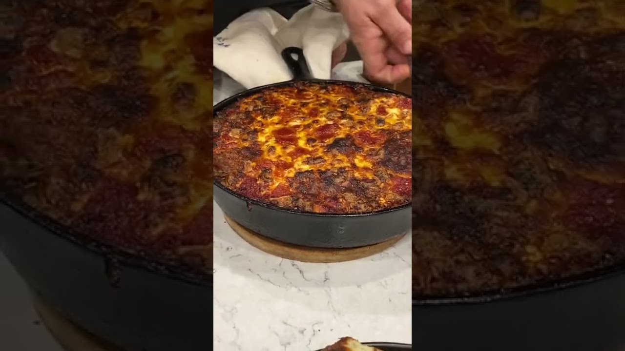 Deep Dish Magic! #pizzapizza #deepdishpizza #pizzamagic #castironcooking #castiron #pizzalover #food