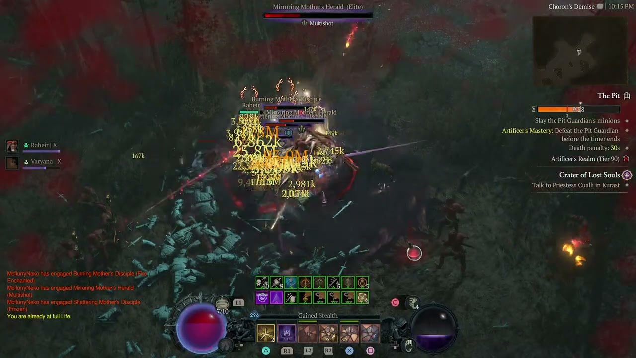 Diablo IV || Overpower Flurry Rogue vs Pit 90 || Maxroll DeezyTheMonster Build